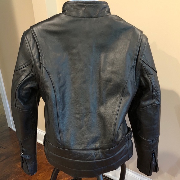 River Road Ladies Leather Heavy Duty Motorcycle Jacket - Size S - Picture 3 of 11